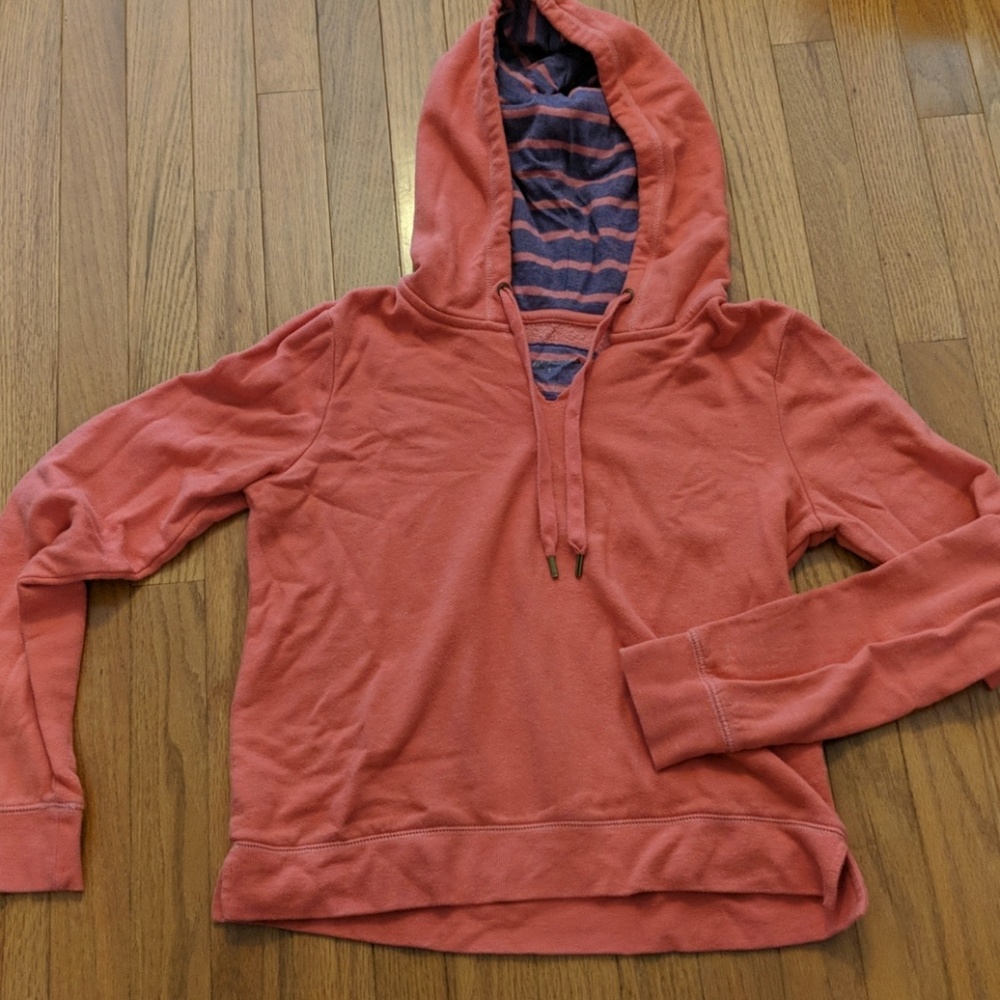 Coral sweatshirt with double lining hood - Picture 1 of 4